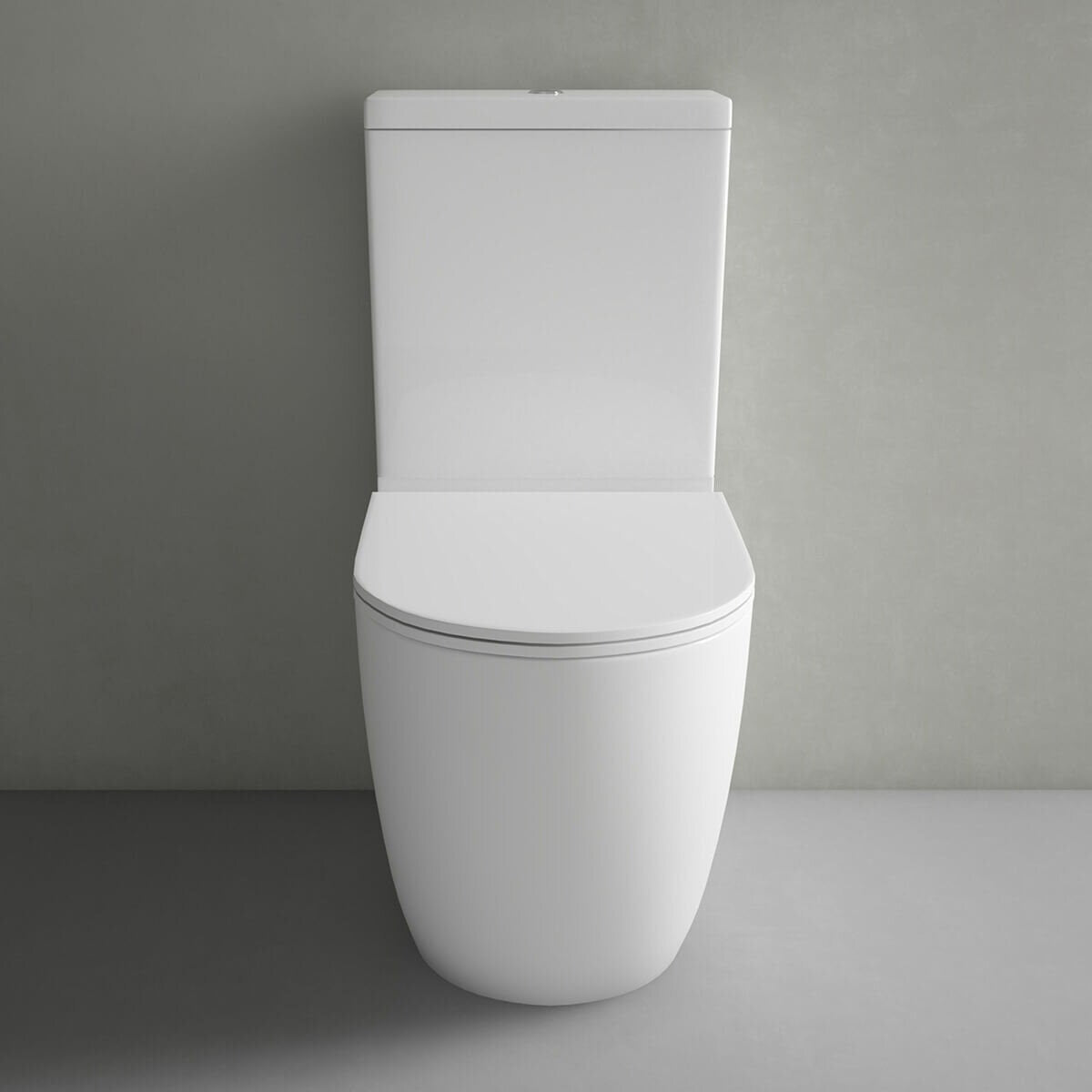 Studio Bagno Hyde Rimless Back To Wall Toilet Suite - Gloss White - 4 Star Water Rating - HYD001