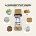 White Knight Squirts Gold Satin Spray Paint 310g - Solvent-Based Paint & Primer, UV Resistant