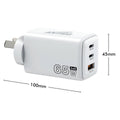 Antsig 65W Multi Port Wall Charger - 3 Ports - Compact - White - SuperSaverAU - view 5