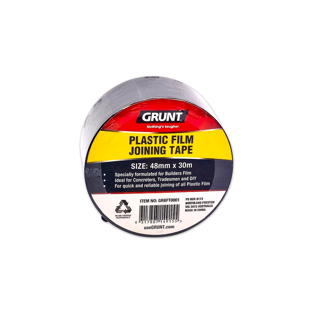Grunt Builders Film Joining Tape 48mm x 30m Quick Reliable Joining - SuperSaverAU - view 1