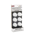 Prestige 26mm White Flat Knob Zinc Alloy Card of 6 Matte White - SuperSaverAU - view 2