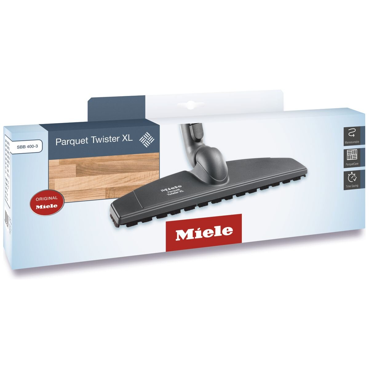 Miele SBB 400-3 Parquet Twister XL vacuum floorbrush - black, 2 year warranty - 07101160