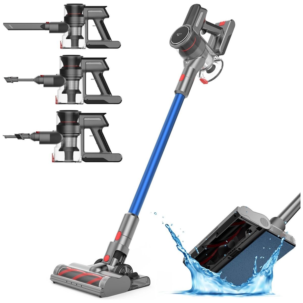 MyGenie Monster stick vacuum with mop - 22kPa suction, brushless motor, up to 35 minutes, blue - 10005838