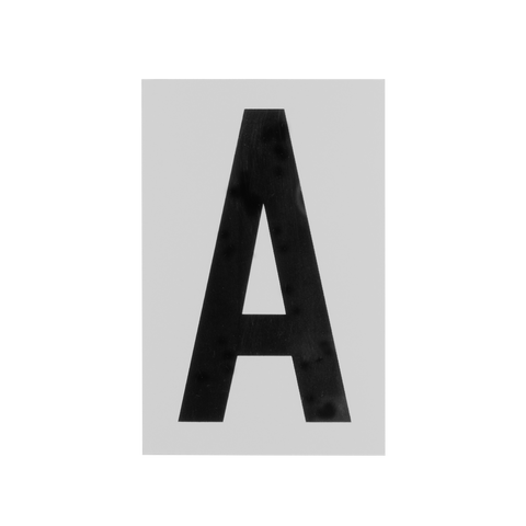 Sandleford Self Adhesive Letter A - 85mm - Silver Black - Durable Labelling - SuperSaverAU - view 1