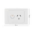 DETA Single Power Point White Polycarbonate 10A 250V Switched Outlet