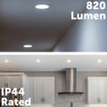 Arlec 9W Dimmable Tri-Colour Recessed Lens LED Downlight 92mm - White - SuperSaverAU - view 3