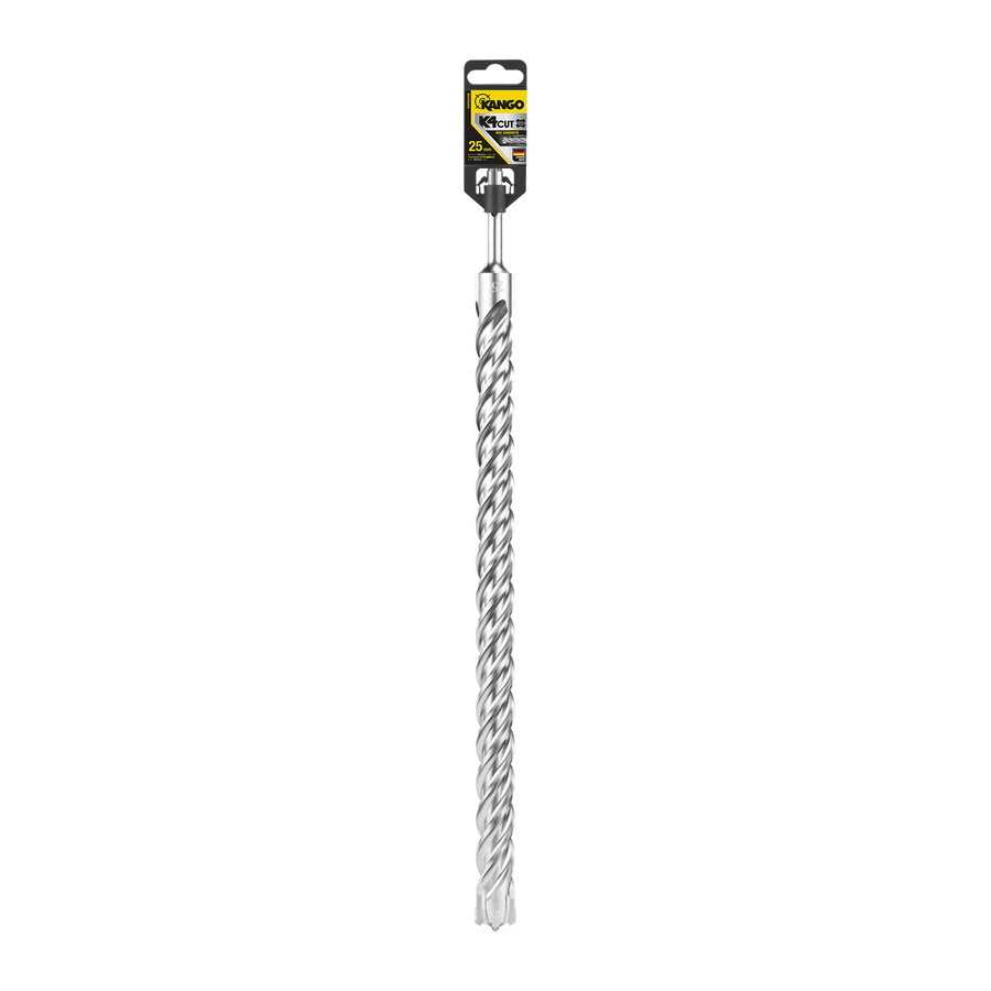 Kango 25mm x 450mm K4 SDS Plus Drill Bit for Concrete & Masonry, 400mm Drilling Depth