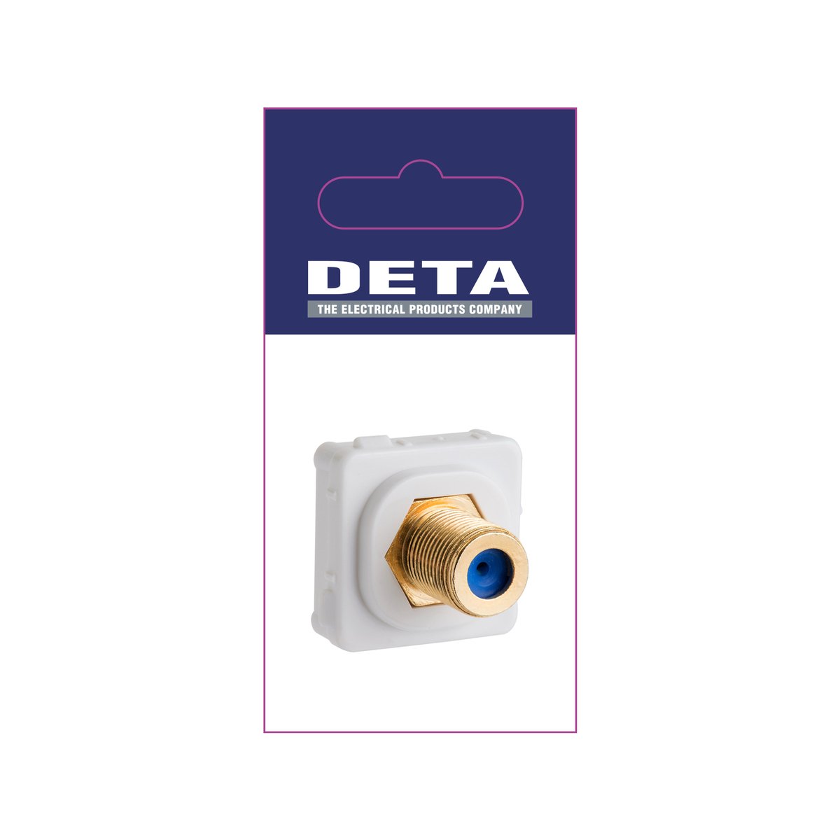 Deta Antenna F Connector Wall Plate - 25mm x 25mm - Gold Plated - Easy Installation - SuperSaverAU - view 2