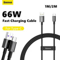 66W USB to Type-C Fast Charging Cable - 1 m, Pack of 2 - view 2