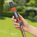 GARDENA 19mm Water Stop Hose Connector with Stop Valve - Soft Grip Plastic