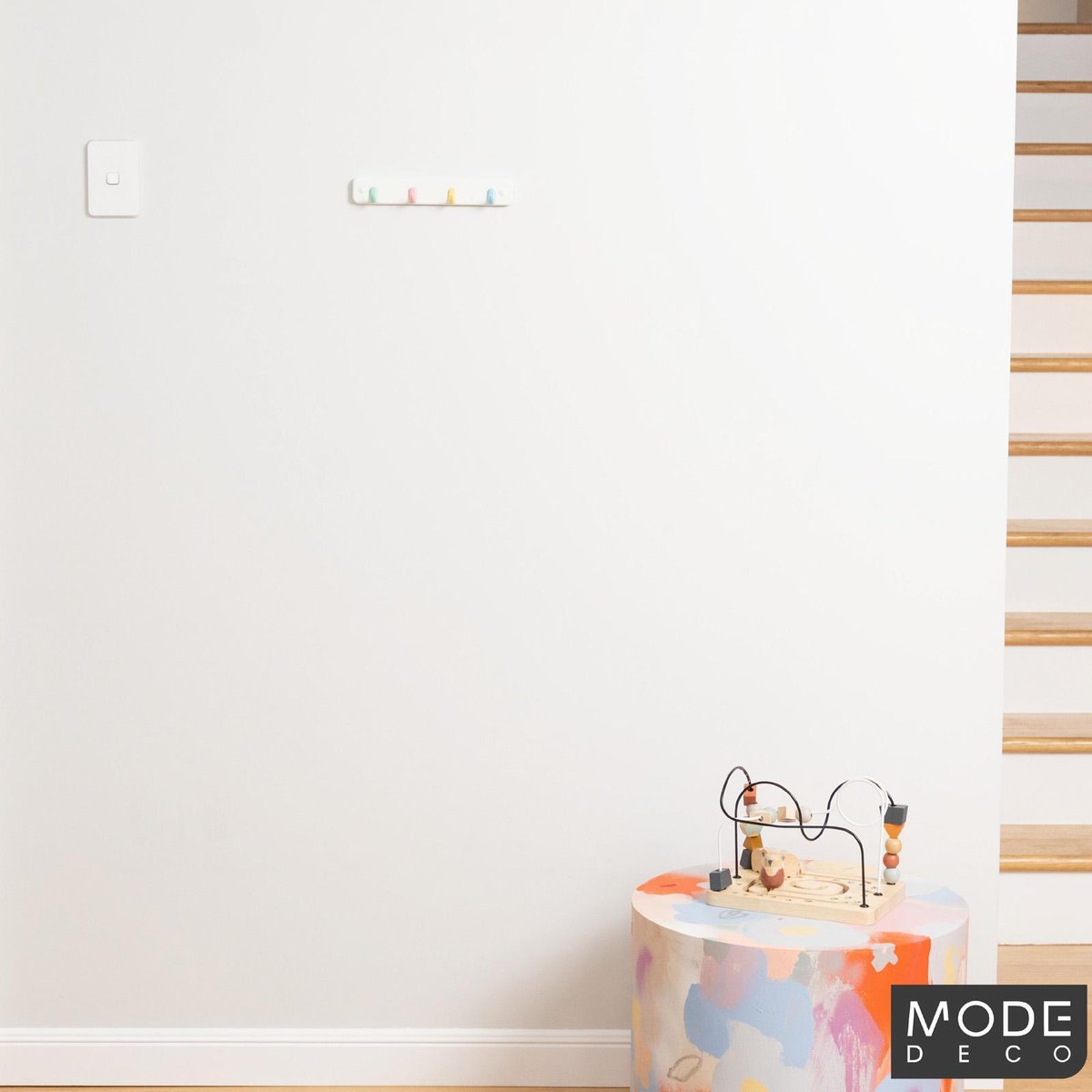 Mode Key Rack - 4 Pastel Hooks - White Board - Durable - Easy Install - SuperSaverAU - view 2