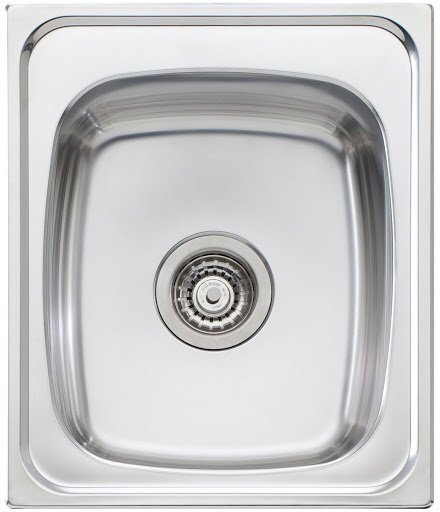 Oliveri Single Bowl Topmount Sink - 304 Grade Stainless Steel, 21L Bowl, Basket Waste Included - 440