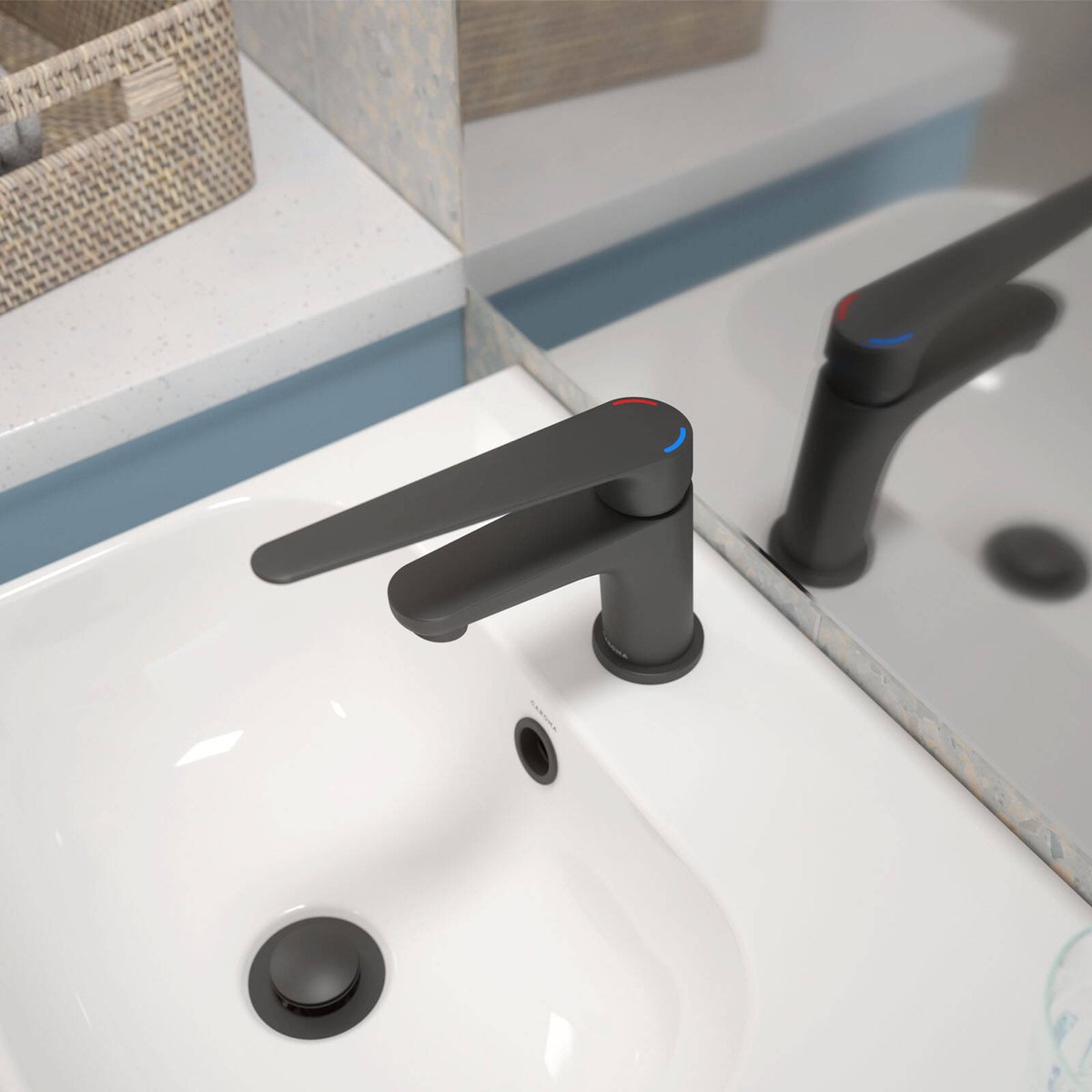 Homecare By Caroma Basin Mixer - Black Matte - Lead-Free Brass - 40mm x 150mm x 175mm - SuperSaverAU - view 5