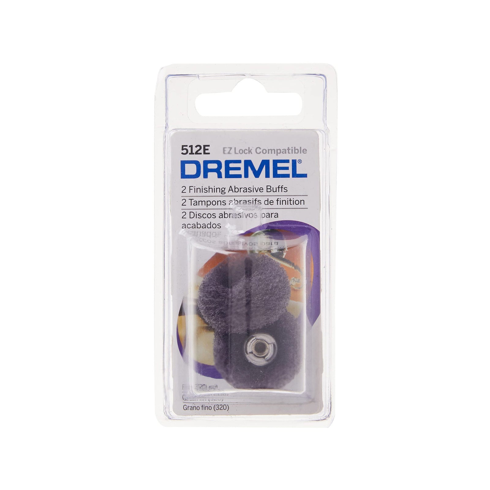 Dremel 320 Grit EZ Lock Finishing Abrasive Buffs, 2 Pack