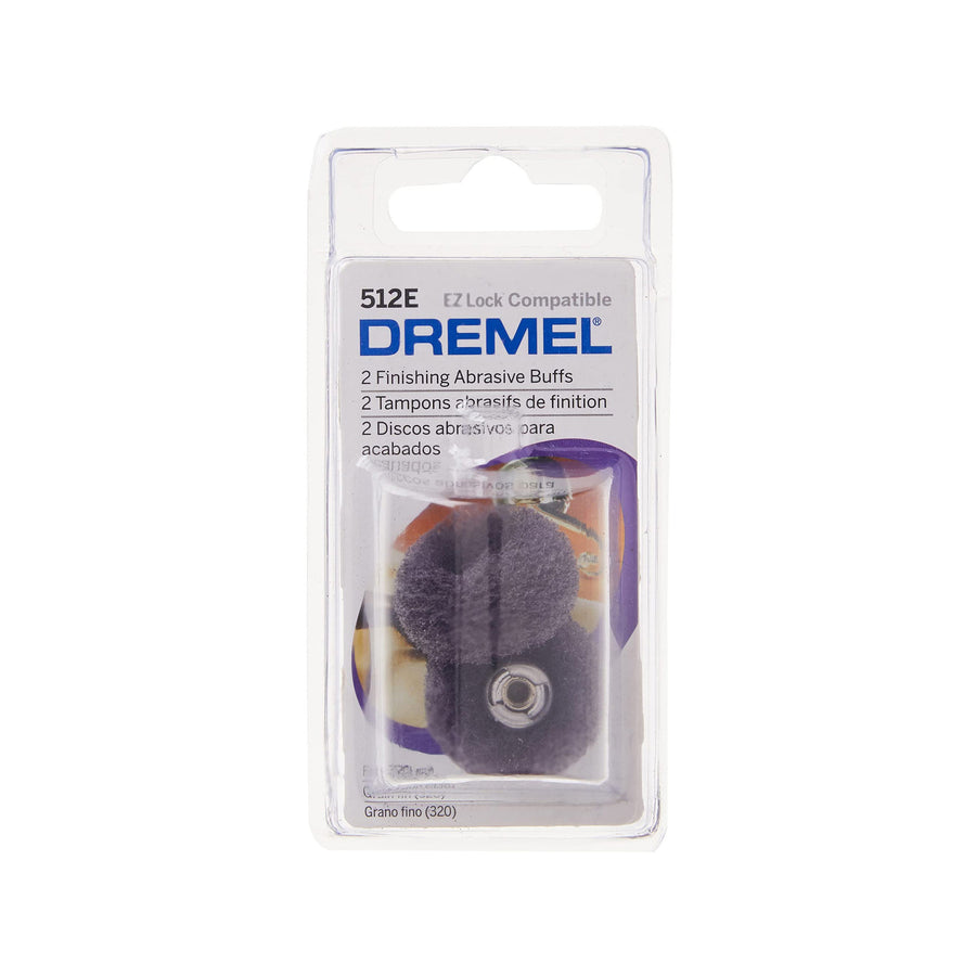 Dremel 320 Grit EZ Lock Finishing Abrasive Buffs, 2 Pack