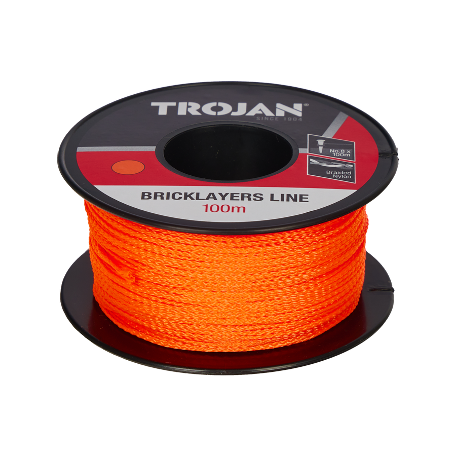 Trojan 100m No.8 Orange Nylon Brickline