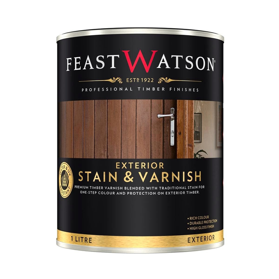 Feast Watson Exterior Stain and Varnish - 1L - Brown - High Gloss - SuperSaverAU - view 1