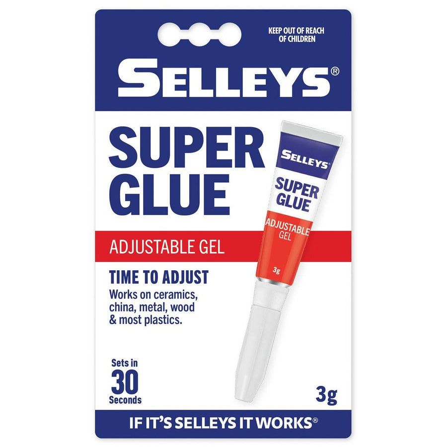 Selleys 3g Super Glue Adjustable Gel - 30 Seconds Bonding - 14mm x 160mm - SuperSaverAU - view 1