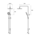 Rogerseller Tonic Dual Shower - 3 Star Water Rating, 9L/min - Matte Black - 3506002811