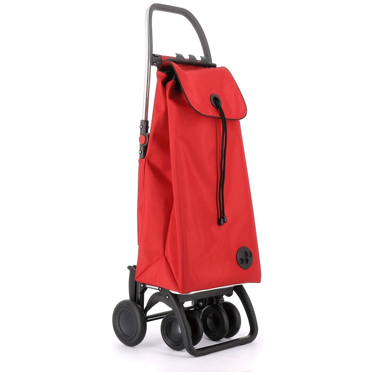 Rolser I-Max 4-Wheel Folding Trolley - Swivelling Wheels, 25kg Recommended Load, Red - R-IMX306-1009