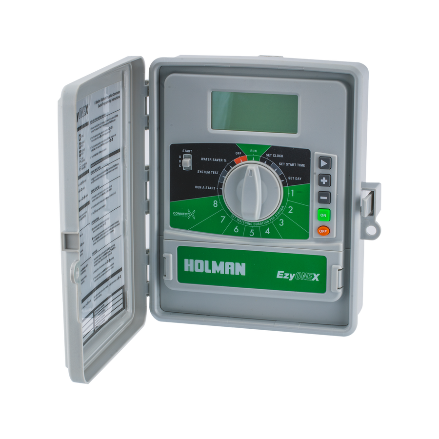 Holman Ezyone 8 Station Irrigation Controller - 46mm x 248mm x 185mm - Grey - SuperSaverAU - view 1