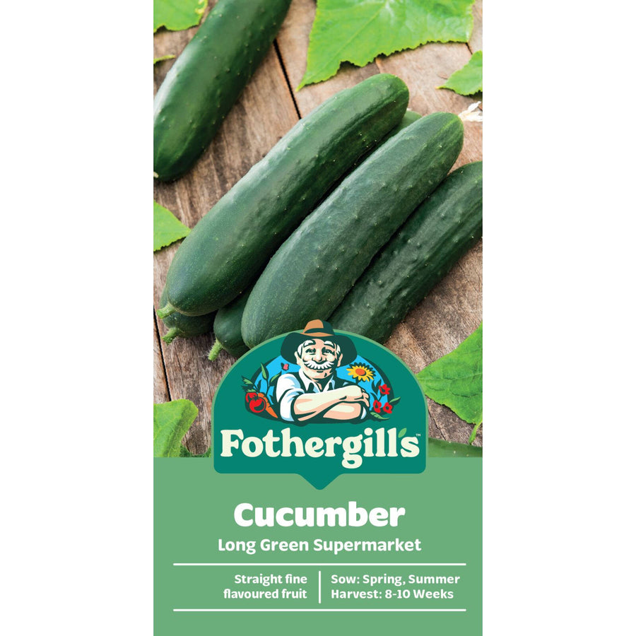 Mr Fothergill's Long Green Cucumber Seeds - Crisp Slicing Variety, Sun or Part Shade