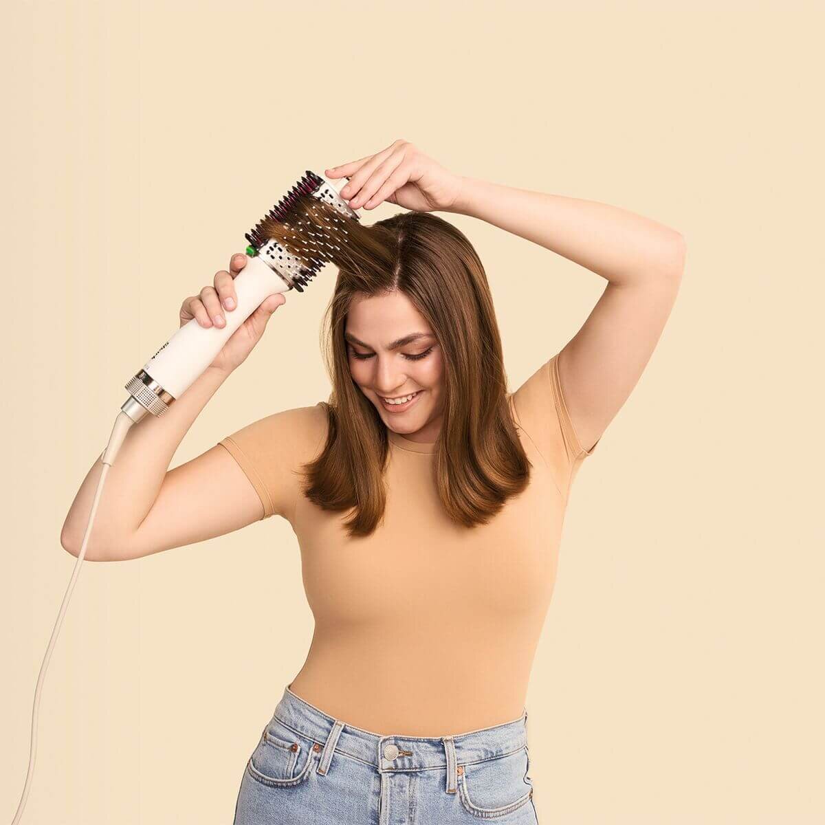 Shark SmoothStyle Heated Comb Hair Straightener - Wet and Dry Hair Modes - White - HT202ANZ