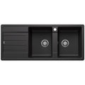 Blanco Legra 8S double bowl topmount sink - left hand drainer - Silgranit Anthracite - 528070
