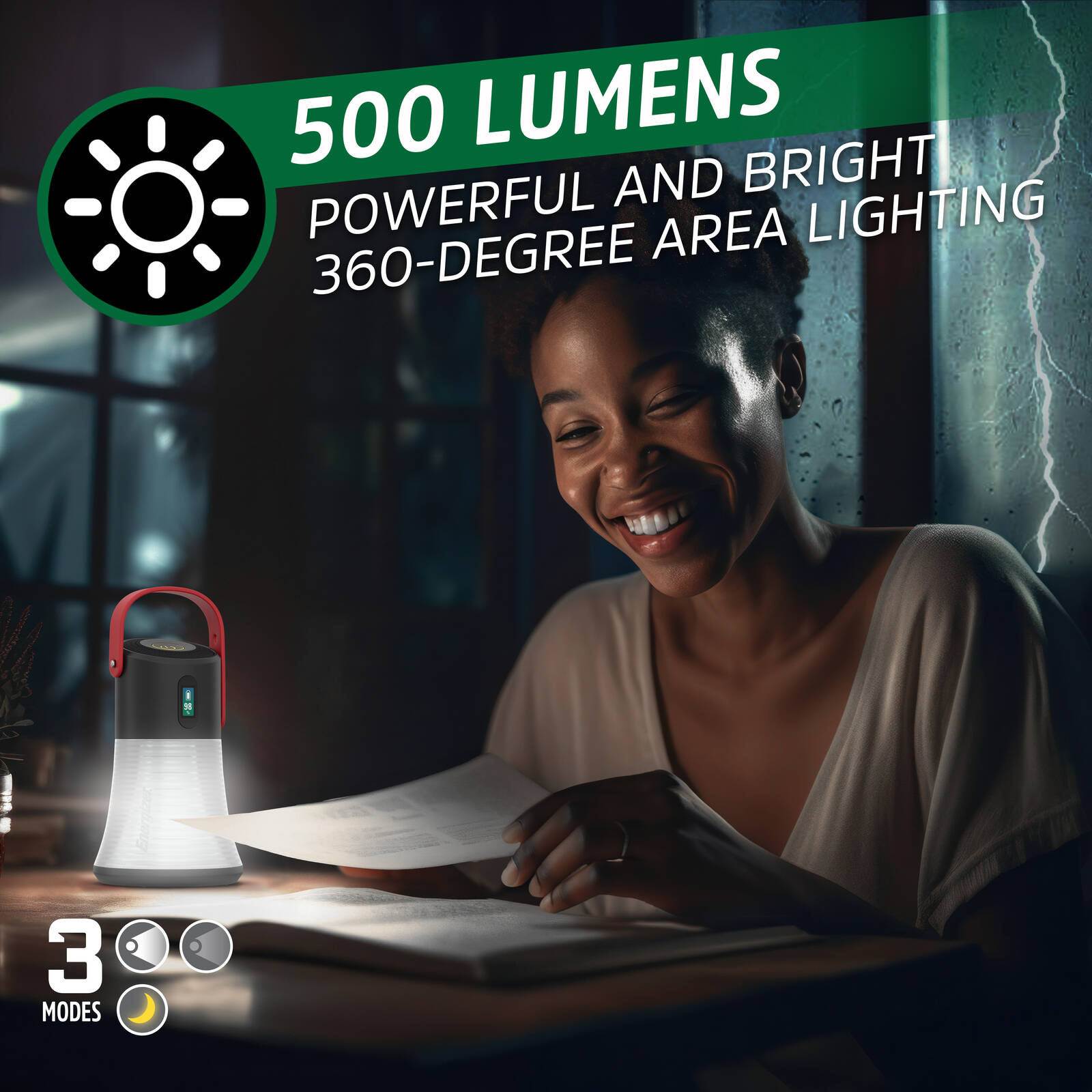 Energizer Battery Genius Small Rechargeable LED Lantern BGABL8