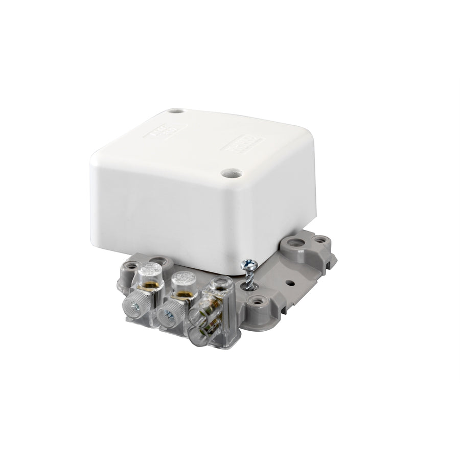 HPM Standard Junction Box 10 Pack, White Plastic, 40A Insulated Connectors Indoor, BU404