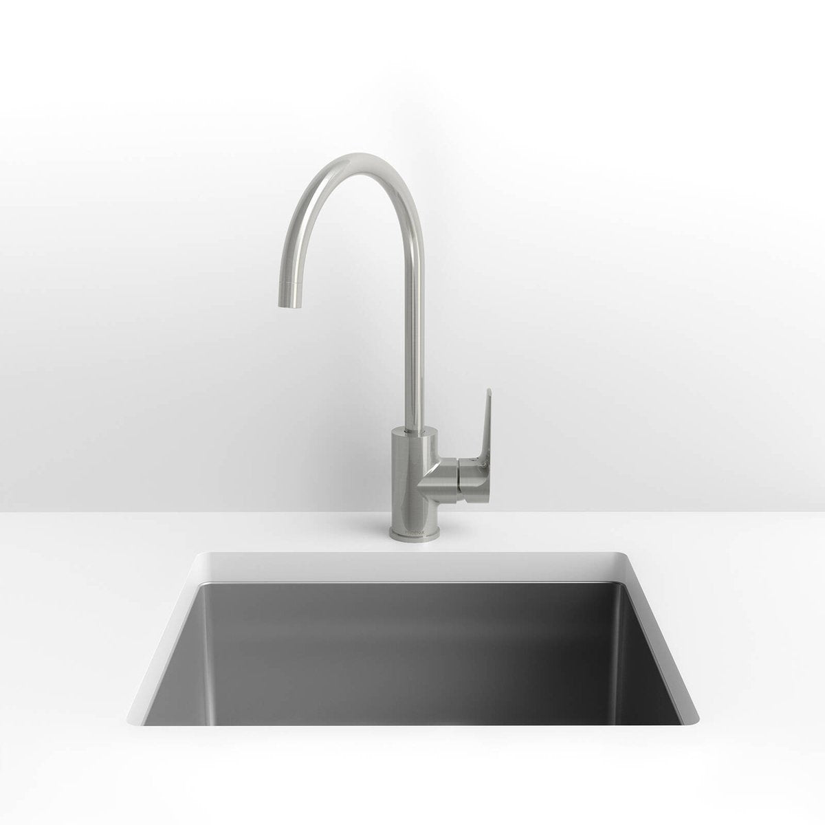 Phoenix Brushed Nickel Bailey Sink Mixer - 360° Swivel Spout - Lead-Free Brass - 99mm x 370mm x 237mm - SuperSaverAU - view 3