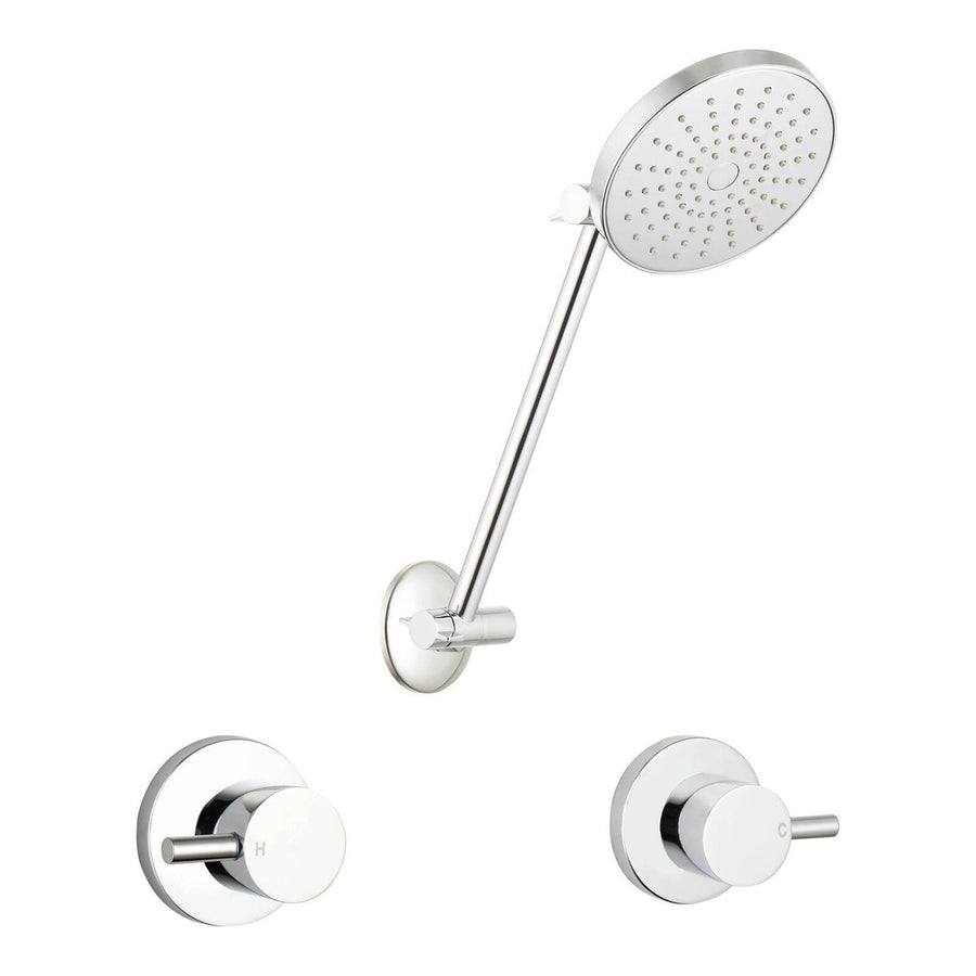 Mondella Resonance Chrome Shower Set - 1/4 Turn Pin Lever - 210mm x 80mm x 165mm - WELS 3 Star - 9L/min - SuperSaverAU - view 1