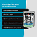 White Knight Rust Guard 1L Accent Satin Quick Dry Advanced Enamel Paint