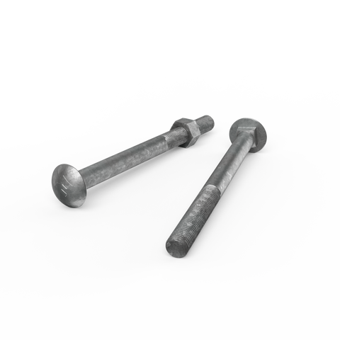 Zenith M16 x 200mm Hot Dip Galvanised Cup Head Bolts Nuts Each - SuperSaverAU - view 1