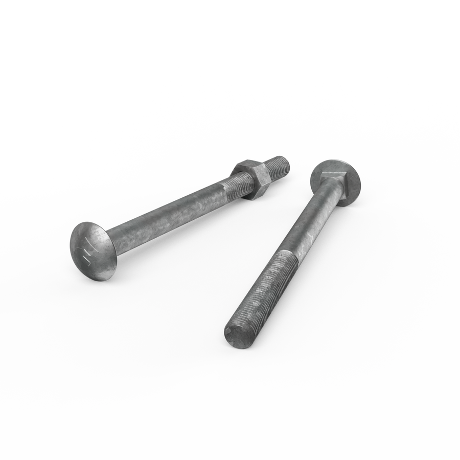 Zenith M16 x 200mm Hot Dip Galvanised Cup Head Bolts Nuts Each - SuperSaverAU - view 1