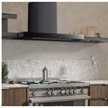 Glem Gas 90cm Wall Mounted Canopy Rangehood - 800m³/h Extraction, Matte Black, Touch Controls - CK90CTF