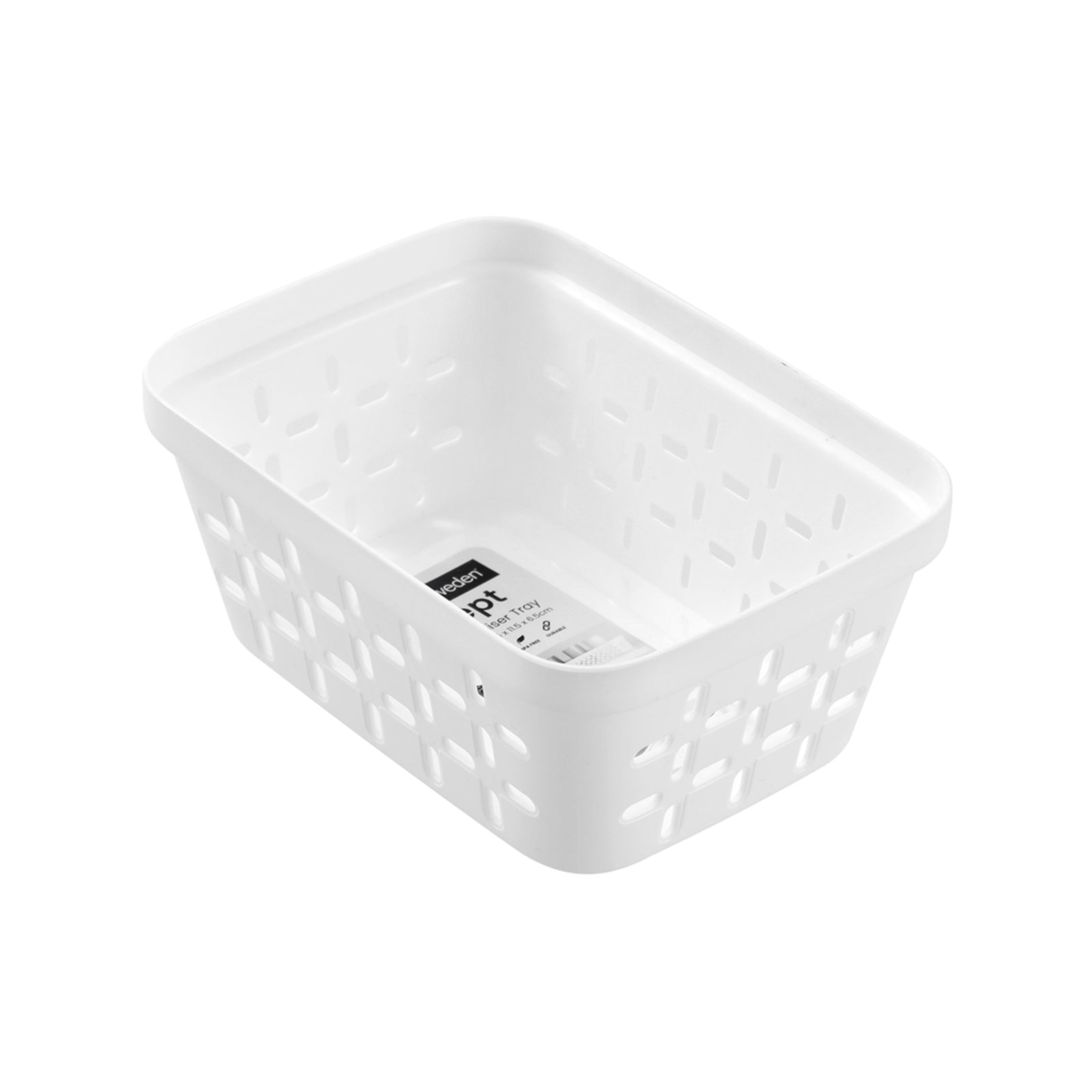 Boxsweden Kept 15.5 x 11.5 x 6.5cm 1L White Organiser Tray