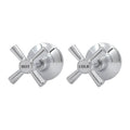 Shaw & Mason Chrome Easy Clean Wall Top Assembly - Pair, Brass