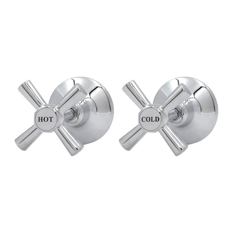 Shaw Mason Chrome Easy Clean Wall Top Assembly - Pair - 67mm x 67mm x 120mm - Durable Brass - SuperSaverAU - view 1