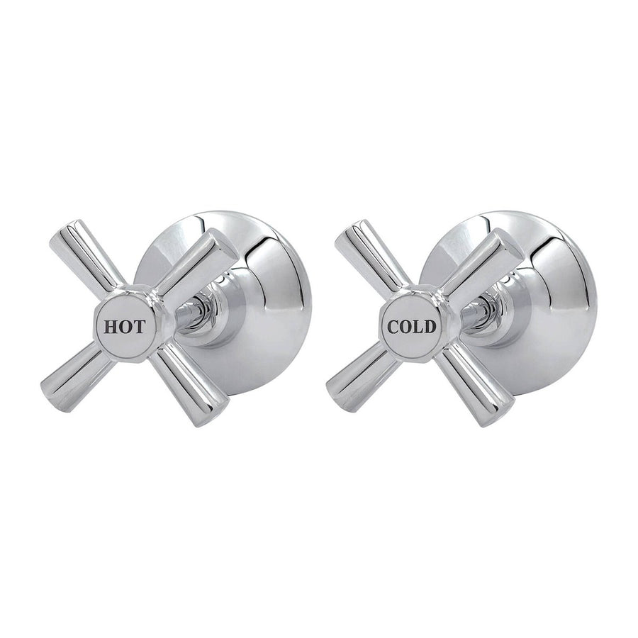 Shaw Mason Chrome Easy Clean Wall Top Assembly - Pair - 67mm x 67mm x 120mm - Durable Brass - SuperSaverAU - view 1