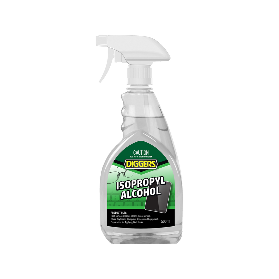 DIGGERS Isopropyl Alcohol 500ml Liquid Cleaner - Fast Evaporation - SuperSaverAU - view 1