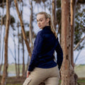 Green Hip Long Sleeve Women's Work Shirt Navy Blue Size 18