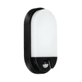 Brilliant 10W Barnet Black Slimline Oval Bunker Sensor Light Outdoor 21303/06