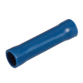 Narva 4mm Blue Fully Insulated Flared Vinyl Butt Splice Cable Joiner - 14 Pack