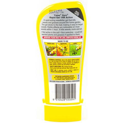 Yates Zero Rapid Gel 200ml 1 Hour Action Weed Killer, No Spray Drift