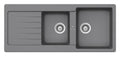 Abey 1 and 3/4 bowl undermount sink pack with left hand drainer and 4 star mixer - Croma - TD200TCR