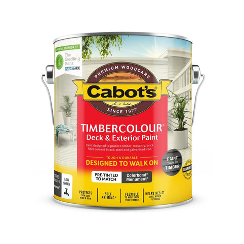 Cabot S Timbercolour Deck Exterior Paint - 2L - Colorbond Monument - Durable & Self-Priming - SuperSaverAU - view 1