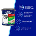 Selleys 500ml Kwik Grip Horizontal Contact Adhesive - Solvent-Based, Instant Bond