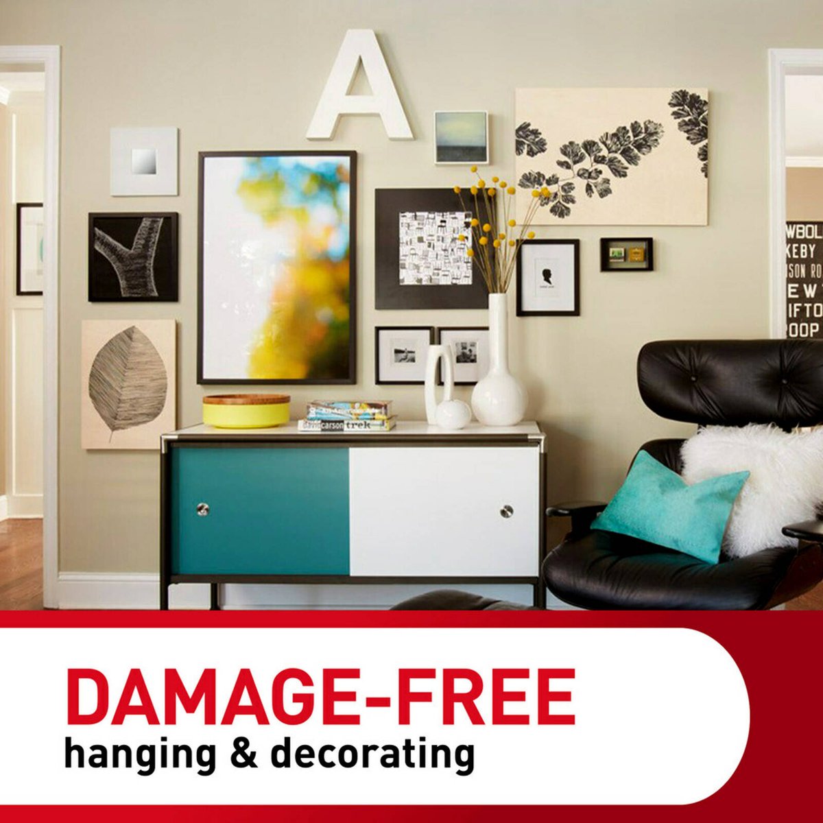 Command White Picture Hanging Strip Mixed Pack 16 Pairs - 96.5mm x 165.1mm - Damage-Free Hanging - SuperSaverAU - view 3
