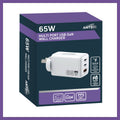 Antsig 65W Multi Port Wall Charger - 3 Ports - Compact - White - SuperSaverAU - view 4